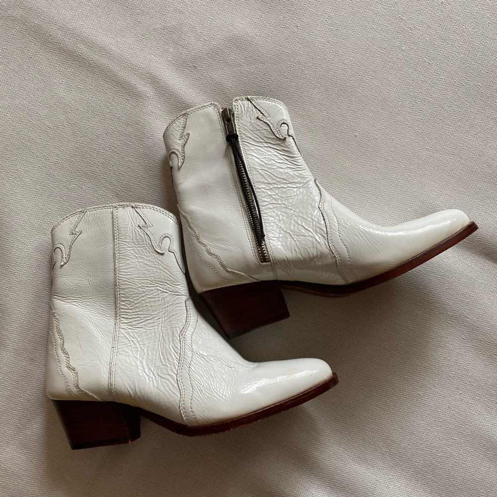 White Free People frontier boots